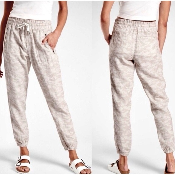 Athleta Pants - Athleta Light Beige Camouflage Joggers